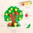 thumbnail image 4 of Woodtoe Toddler Fine Motor Skill Toy - Apple Picking Magnetic Fruit Tree Toy | Montessori Wooden Color & Shape Sorting Puzzle | Early Learning Preschool Educational Christmas Toy for Kids 3-6, 4 of 7