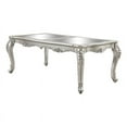 thumbnail image 2 of Acme Bently Mirror Top and Wooden Frame Dining Table in Beige Indoor, 2 of 10