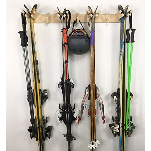 The Apres Vertical Ski Storage Rack (Holds 4 Sets of Skis)