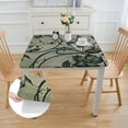 thumbnail image 2 of HAOXIT for Square Table, Faux Linen Table Cloth Dining Table Cover, Camping Green s with 36*36, 2 of 8