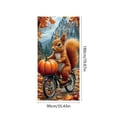 thumbnail image 3 of Fall Door Banner Cover,Autumn Harvest Animal Pattern Background for Front Door Patio Entryway 70.87x35.43 Inch, 3 of 6