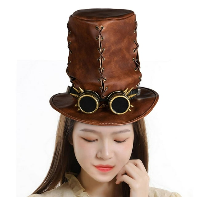 BELOVING Steampunk Top Hat Adult Magician Hat Headwear for Prom Performance Halloween