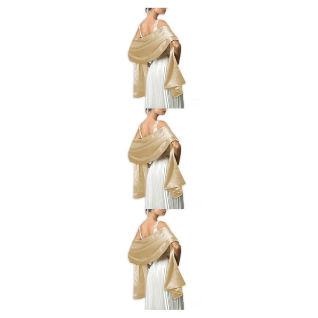 Sonducket Bola de baile de ceremonia para mujer, chal de satén para niñas, fiesta de noche, graduación, bufanda larga decorativa, diseño Type1 NO1