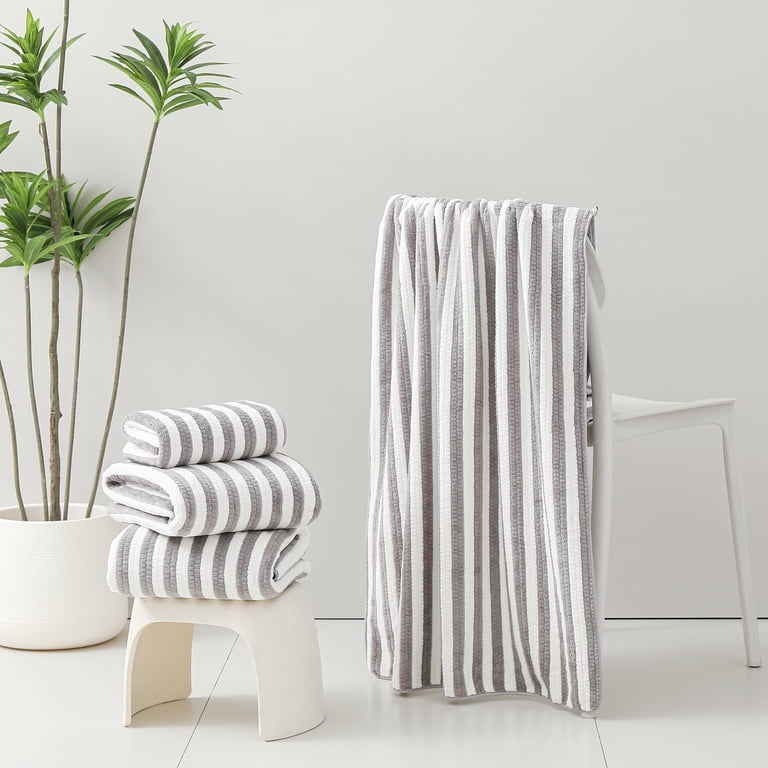 Jessy Home 6-Piece Light Gray Bath Towel Set photo 7
