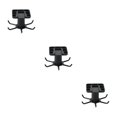 thumbnail image 4 of Transemion 1/2/3/5 Kitchen Hanger Self-adhesive Replacement Solid Color Rotatable 6 Claw Detachable Cup Brush Rack Holder Accessories Black 3PCS, 4 of 6