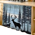 thumbnail image 2 of Farmhouse Deer Cabinet Curtain 35"Wx35"L,Dustproof Under Sink Skirt with Self Adhesive Tape,Vintage Country Forest Mountain Wooden Cabinet Curtain Cover for Kitchen Sink,Bathroom Vanity,Laundry Room, 2 of 9