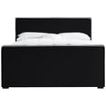 thumbnail image 3 of Meridian Furniture Lit Complet en Velours Noir Dillard, 3 of 6