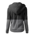 thumbnail image 2 of Gibobby Abrigo de peluche para mujer, Sudadera con Capucha para Mujer, cálida, de Forro Polar, Holgada, con Capucha, Prendas de Vestir(Gris,XG), 2 of 3
