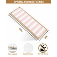 thumbnail image 5 of Pink Striped Stair Treads for Wooden Steps Indoor Runner Rug Carpet, Modern Farmhouse Pink White Stripes 7 Pieces Peel and Stick Staircase Step Treads Covers Washable Throw Door Mats, 30"x8", 5 of 5