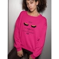 thumbnail image 2 of Lashes Long Standards High Sweatshirt Women -Image by Shutterstock, Female Large, 2 of 4