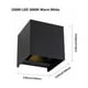 thumbnail image 2 of Aplique de pared LED con forma de cubo ajustable, 6 W, 3000 K, cuadrado, IP65, resistente al agua, moderno aplique de pared de aluminio para exteriores, para pasillo, jardín, color negro, 2 of 4