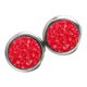 thumbnail image 1 of Pendientes de aro Minnieouse acero inoxidable incrustaciones de diamantes de imitación rojo brillante, 1 of 6