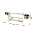 thumbnail image 4 of SPRING PARK Parrot Playstand Bird Playground Wood Gym Stand Feeder Cup Toy Set, 4 of 7