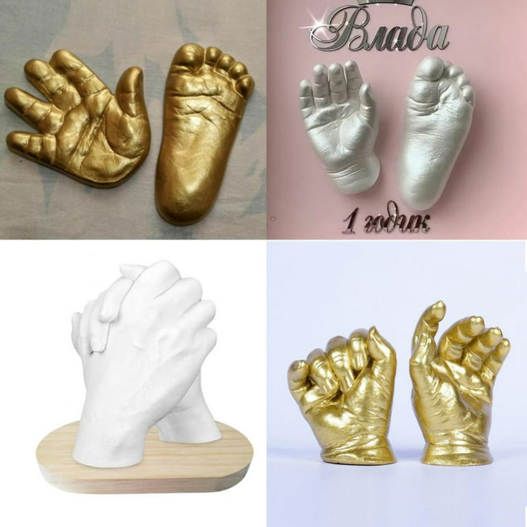 Home Keepsake Hands Casting Kit 3D DIY Plaster Statue Molding Holding Craft  For Couple Friend Children's