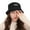 Black, variant on GROFRY Bucket Hat Fashion Letter Label Fluffy Japanese Style Thickened Casual Keep Warm Sherpa Autumn Winter Thermal Fisherman Cap for Daily Life