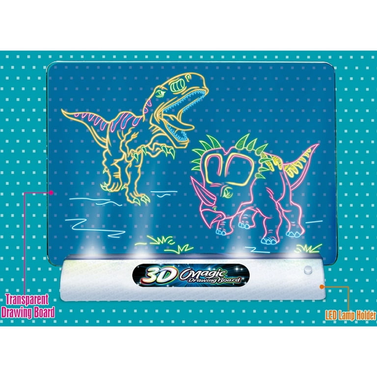 Shop LC Unicorn LED Light Tracing Pad 3D LED Drawing Board Art Board Kids Craft, Size: One size, White