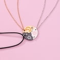 thumbnail image 3 of Collar Collar de corazón para 3 collares de mejores amigas Joyería de amistad para hermanas Cada collar presenta un sol y una luna, 3 of 5