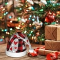 thumbnail image 6 of Fuzoiu Buffalo Plaid Love And Gnome Print Santa Hat Christmas Hat for kids,Santa Hats with Pompom, Unisex Xmas Holiday Hat for Christmas New Year Festive Party Supplies, 6 of 6