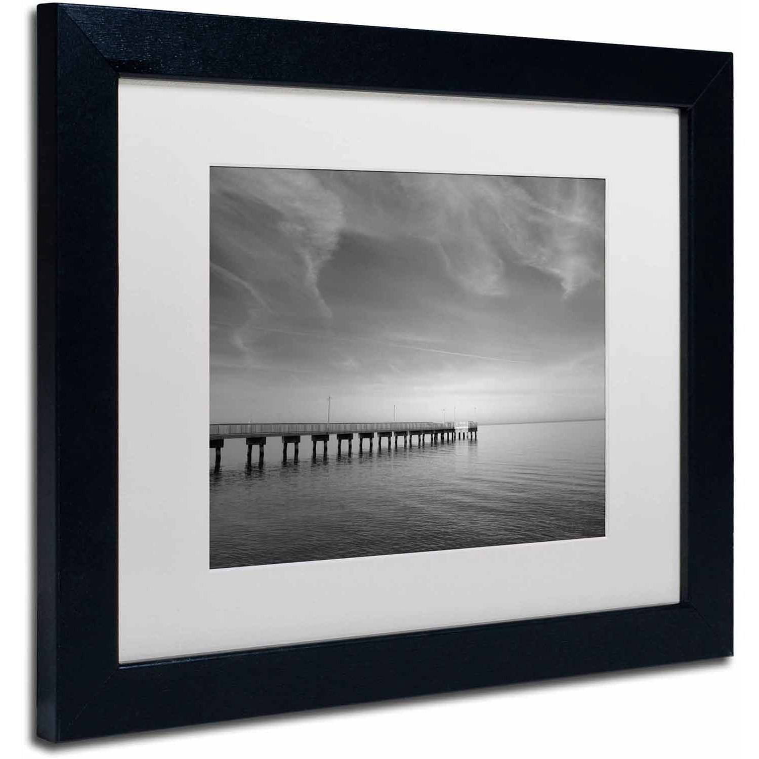 Trademark Fine Art 'End of the Pier' Canvas Art by PIPA Fine Art, White Matte, Black Frame