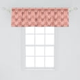 thumbnail image 2 of Ambesonne Floral Valance Pack of 2, Retro Various Flowers Leaves, 54"X18", Blush Coral and Salmon, 2 of 4