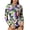 Green/Blue, variant on BeautyIn Rush Guards For Women Long Sleeve Rashguard Swimsuit Round Neck Fluid Style Close-fitting Hemming Swimwear Sun Protection