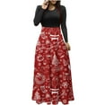 thumbnail image 1 of Vestidos Para Mujer Vestidos de Otoño Tallas Grandes Estampado Navideño Manga Larga Cuello Redondo Hasta El Tobillo Vestido Largo Odeerbi ODB151649, 1 of 6