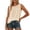Beige, variant on CAIXIA Womens Summer Tops Boho Shirts Crewneck Sleeveless Tank Tops Flowy Lace Hem Casual Blouses Clothing Trendy 2026