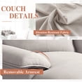 thumbnail image 6 of Walsunny Sectional Sofa Set, 110" U-Shaped Polyester Couch, 4 Seat Lounge Sleeper with Double Chaise for Living Room Creamy White, 6 of 6