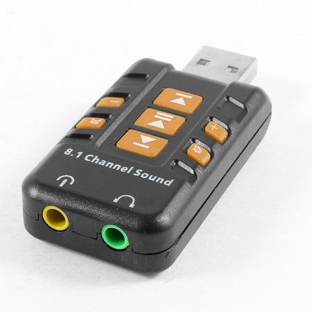 Unique Bargains Laptop External USB 2.0 to 3D Virtual Audio Sound Card Adapter