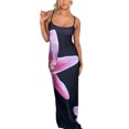 thumbnail image 3 of Biekopu Women Spaghetti Strap Sleeveless Dress Summer Floral Print Long Party Cocktail Dress, 3 of 6