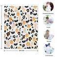 thumbnail image 4 of Halloween Leopard Print Ghosts Bats and Pumpkins Blanket,Comfortable Soft Flannel Throw Blanket,All Season,Warm Lightweight Blankets for Sofa Bed Couch Living Room Chair,30"x40", 4 of 4
