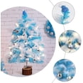 thumbnail image 3 of Mini Christmas Tree with Led Lights, Tabletop Christmas Tree with Balls& Elk, Fairy Feather Artificial Xmas Tree - Blue, 3 of 6