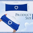 thumbnail image 2 of 100 Pcs Spandex Chair Sashes with Heart Shaped Buckle Slider Stretch Chair Cover Band Universal Elastic Ties for Wedding Banquet Event Party Decoration(Royal Blue), 2 of 8