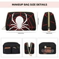 thumbnail image 5 of Naloa Spider On The Web Leather Makeup Bag for Purse Travel, Portable Small Cosmetic Organizer for Women and Girls, Make up Bag with Zipper, 5 of 8