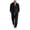 Black, variant on Men's 2 Piece Linen Suit Long Sleeve Button Down Shirt and Pants Sets Walking Suits (Navy,2XL)