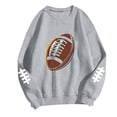 thumbnail image 2 of TaTaai Women Baseball Print Crew Neck Long Sleeve Drop Shoulder Top Hoodie Ladies Spring Autumn Daily Commute Street Wear Soft Comfortable No Fading Machine Washable Stylish Top Gift, 2 of 4