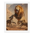 thumbnail image 5 of Paint By Numbers Kit for Adults Beginner - DIY Lion Defending Against Hyenas Canvas Painting Kits for Adults, Frameless Paint By Number for Adults for Home Wall Decor 16x20 Inch, 5 of 7