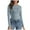 Gray, variant on ATOYSOY Solid Color Tops Casual Outwear Fall Slim Basic Shirts for Women Round Neck Pullovers Trendy Long Sleeve Tees Gray L