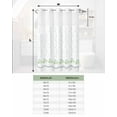 thumbnail image 6 of No Hook Shower Curtain with Snap in Liner, Linen White Plant Vine Flower Pattern Hotel Shower Curtains for Bathroom, Washable Shower Curtain Liner Set with Mesh Top Window, 36"x72", 6 of 6