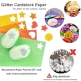 thumbnail image 3 of Glitter Paper, 50 Sheets Colored Cardstock Sparkly Paper Premium Craft Cardstock for DIY Puncher Gift Box Wrapping Birthday Party Decor Scrapbook, 10 Colors, 9.84" x 9.84", 3 of 10