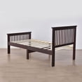 thumbnail image 7 of Home Bedroom Furniture Jassmine Solid Wood Platform Pine Twin Bed - Mahogany, 7 of 7