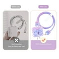 thumbnail image 4 of Cute Bowknot Charger Protector and Cable Protector Set (5 in 1) for iPhone 11-15 Pro Max, 18W/20W USB-C Adapter Protector, Extend Cable Life, 4 of 5