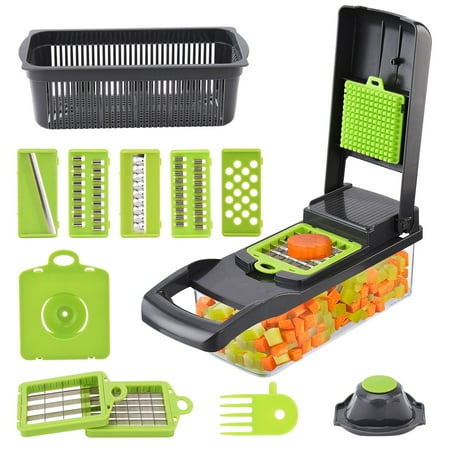 

Vegetable Cutter Fruit Slicer Stainless Steel With Drain Basket Egg Separator Easy To Clean Artifact Shredder