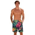 thumbnail image 5 of Nmnitkp Mens Hawaiian Swim Trunks Quick Dry Beach Shorts with Mesh Lining, Breathable Fit Print Athletic Workout Beach Shorts Swimwear Bathing Suits, 5 of 9