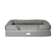 thumbnail image 4 of PetFusion Ultimate Dog Lounge Orthopedic Memory Foam Bed with Waterproof Liner and Removable Breathable Cotton Cover, XXL 50" L for Pets up to 125 lbs, Gray, 4 of 10
