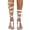 White, variant on Strappy Lace Up Flat Sandals for Womens, 2026 Summer Beach Bohemia Gladiator Sandals Open Toe Knee High Flat Sandal Shoes