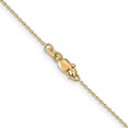 thumbnail image 5 of 14K Yellow Gold Cable Chain Styles Necklace 14 inch .8 mm Diamond-cut with Lobster Clasp 0.8, 5 of 6