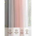 thumbnail image 3 of Pink Ombre Sheer Curtains for Living Room Bedroom Farmhouse Modern Abstract Art Sheer Curtains 108 Inch Long 2 Panels Set Light Filtering Curtain Window Treatments Drapes for Dining Room, 3 of 6