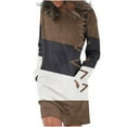 thumbnail image 2 of TopLLC Longues Robe à Manches à Col Rond Mode Femme Manches Longues Imprimé Col Rond Robe Longue pour Dames Sortie de Vacances Robe Femme, 2 of 5