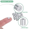 thumbnail image 2 of Uxcell 50-Pack Aluminum Crimping Loop Sleeves, 1.5mm 1/16 Round Barrel Wire Rope Sleeves, 2 of 2